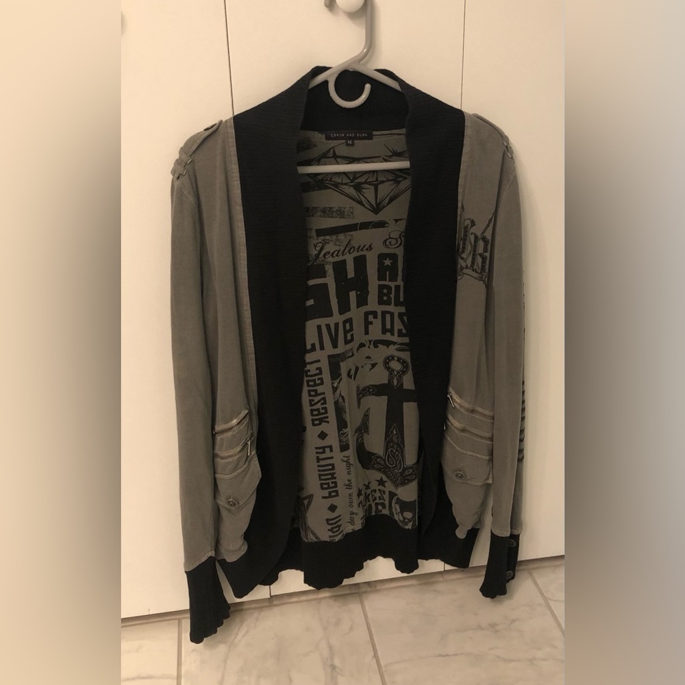 Crash and Burn long cardigan